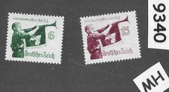 MH Stamp set Scott 463-464 Hitler youth 1935 / Third Reich era Germany #9340