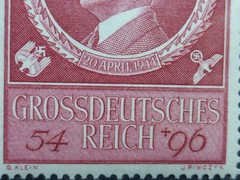 Adolf Hitler 1944 WW2 55th Birthday Stamp Third Reich Nazi Germany MNH Pfennig