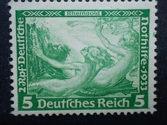 Nazi Germany 1933 Wagner Das Rheingold Stamp 5 Pfg 501A MH pre-WW2 Third Reich
