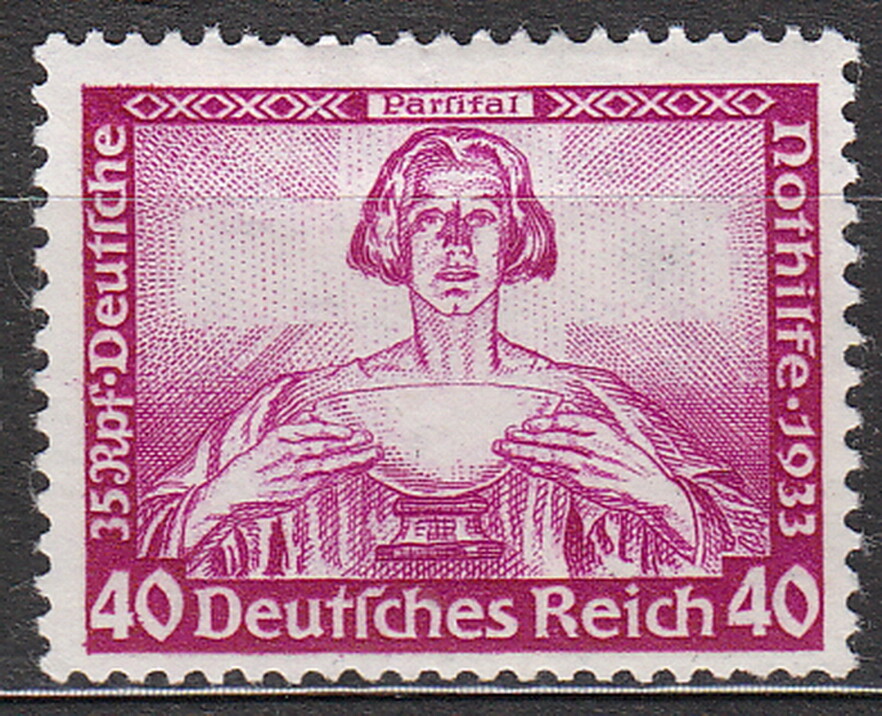 Stamp Germany Mi 507 Sc B57 1933 3rd Reich War Parsifal Richard Wagner MNH