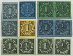 Germany Local Private Post Michel Hamburg A ##12 – 13 12v Th. Lafrenz MLH 1863