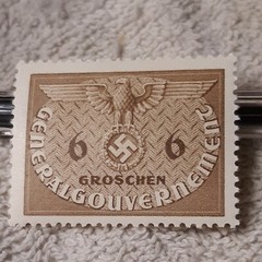 One Unused WW2 German Stamp, Poland , Polish General Government Eagle Stamp