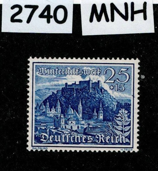 MNH Stamp B167 1939 Germany Castles Cathedrals Mountains Winter relief #2740