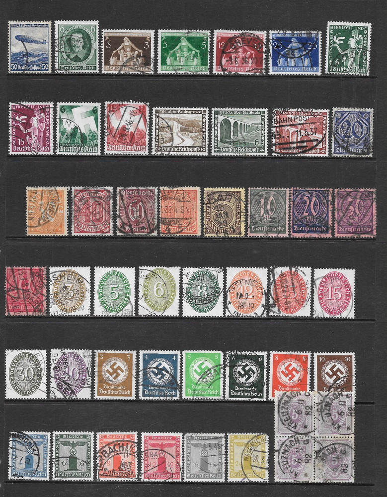 GERMANY VARIOUS USED POSTAGE/BACK OF BOOK ISSUES 1880 to 1940