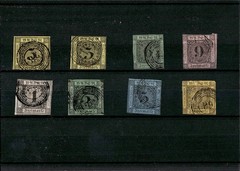 GERMANY Old states BADEN 1851-1858 used stamps (CV $300 EUR260)