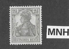 MNH Stamp PF 2 1/2 Scott #97 Weimar German Republic 1916 Germania issue