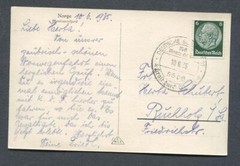 German Reich WW II : Rare postal card from 1935 cruise – ship cancel Monte Oliva