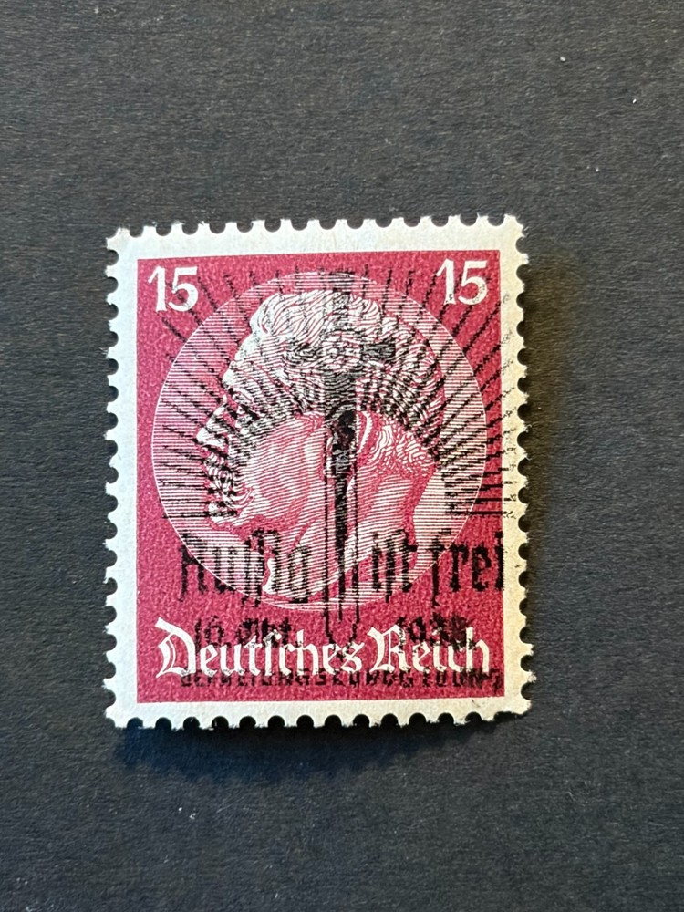 SUDETENLAND WWII GERMAN OCCUPATION Local ovpt AUSSIG 15 Rpf. MNH /s2 #526