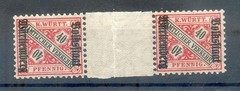 Württemberg 268ZS Interleaved Step MNH Post Fresh Echt