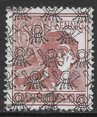 GERMANY SCOTT 631a USED F/VF – 1948 60pf (1947 PICTORAL ISSUE – OVPT. b) (A)