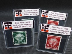 Nazi Germany 1939 Profession Competition 2 Stamp Set Reichspfennig Artifacts