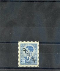 SERBIA Sc 2N14(MI 14)*F-VF OG HR 1941 20D LIGHT BLUE (GUM BEND) $45