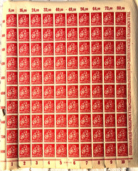 German Scott #145 Iron worker 80 pf Weimar Republic 1921 Full Sheet MNH