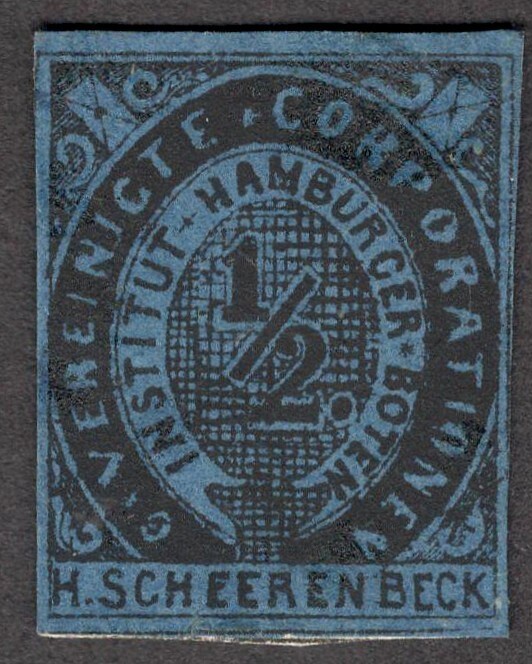 Germany HAMBURG local Private Post Vereinigte 1/2pf