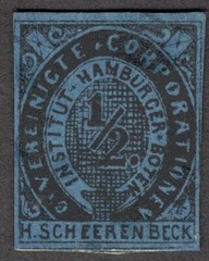 Germany HAMBURG local Private Post Vereinigte 1/2pf