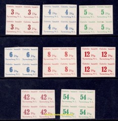 EBS Germany 1946 Locals – Spremberg – Michel 7B-14B BLOCKS OF FOUR – MNH**