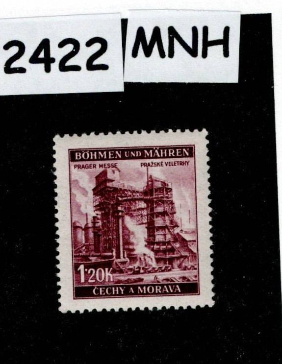 MNH Stamp Sc 58 1941 Prague fair WWII Germany Occupation of BaM #2422