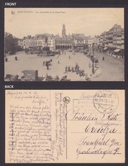 GERMANY 1916, Fieldpost card to Frankfurt, Saint-Quentin, France, WWI