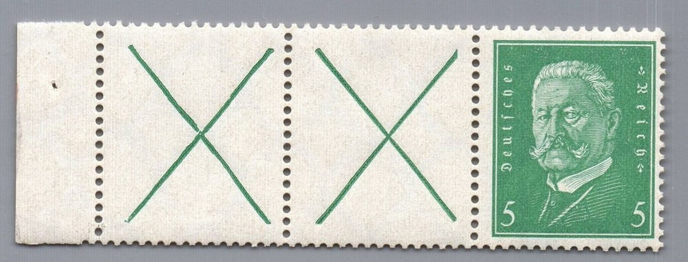 German Reich composite print Michel number W27.2 mint never hinged
