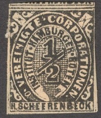 Germany HAMBURG local Private Post Vereinigte 1/2pf