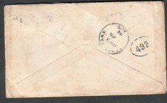 Germany 1912 deficiency in address cover Leipzig to Hempstead NY 493 cancel