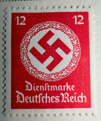 Germany 12 Stamps 4 wi/RARE CXL 1942 Scott Catalog O92-O103 „Official“-Complete