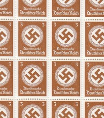 Stamp Germany Official Mi 166 Sheet 1942 WWII Dienst Fascism War MNH