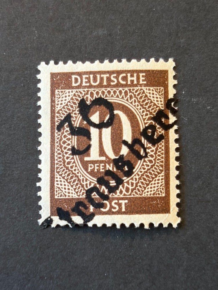 Germany 1948 Post WWII LOCAL overprint (STRAUSBERG) 10 Pf. MNH /s4 #526
