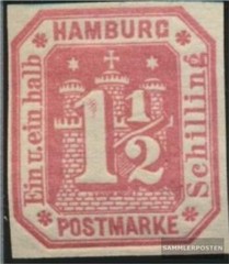 Hamburg 21U ND reissue ungezähnt MNH 1866 Hamburg Coat of Arms