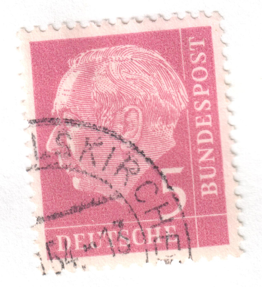 West Germany – 1954 – Professor Dr. Th. Heuss – 5Pfg – Used – #02