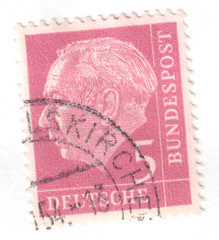 West Germany – 1954 – Professor Dr. Th. Heuss – 5Pfg – Used – #02