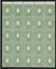 GERMANY- SAXONY. 1863. 3pf. GREEN MNH BLOCK OF 25. FINE CONDITION. SG31. (2881)