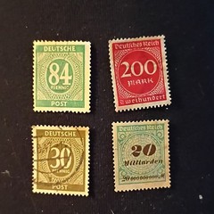 49 Germany Deutsches Reich/Deutsche Post Used Stamp Lot Inflation Mixed