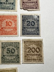 GERMANY German Reich 1923 – 10 Stamps in Series – MH