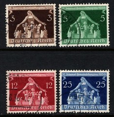 OPC 1936 Germany Congress of Municipalities Set Sc#473-6 Mi#617-20 Used 46536