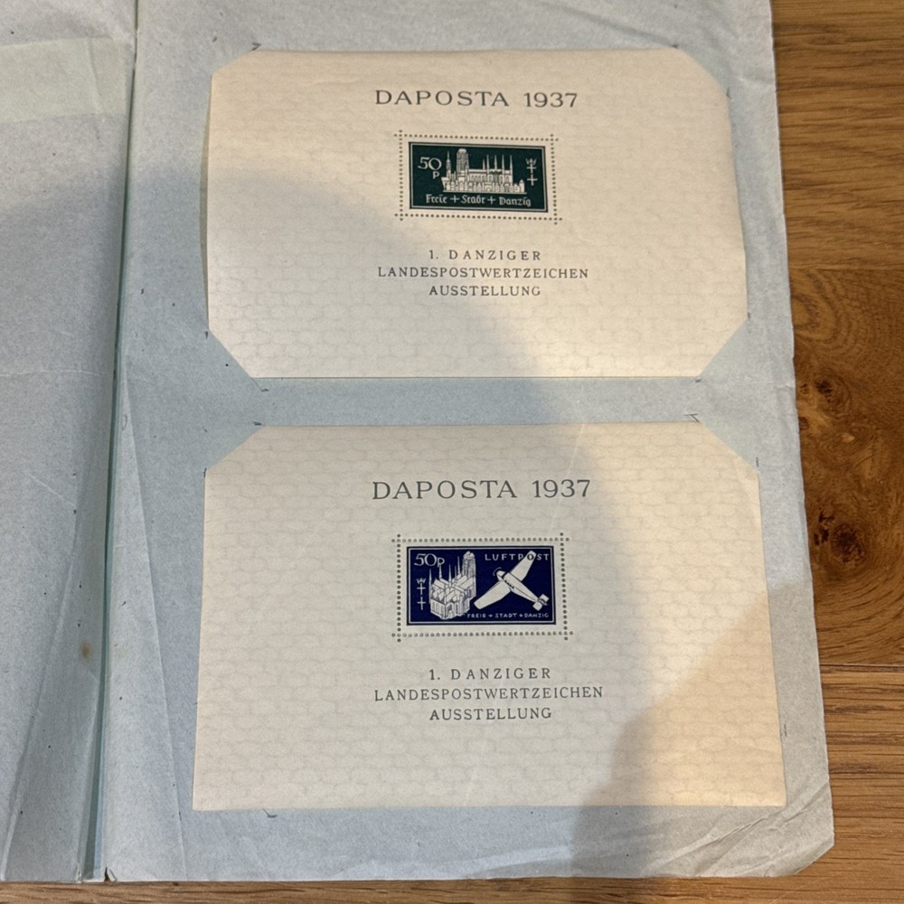 Germany Poland Danzig Philatelic Exibition „DAPOSTA“ 1937 Souvenir Sheets,