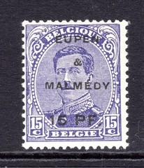 Germany, Belgium Occupation Scott #1N20 F/VF MNH 1920 15 Pfg Eupen & Malmedy