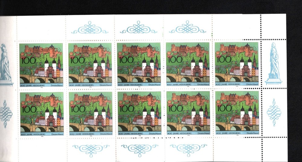 ODZ&ENDZ 1 GERMANY BOOKLET 1934 MNH Bklt pane, 10 #1934 100pf 1118