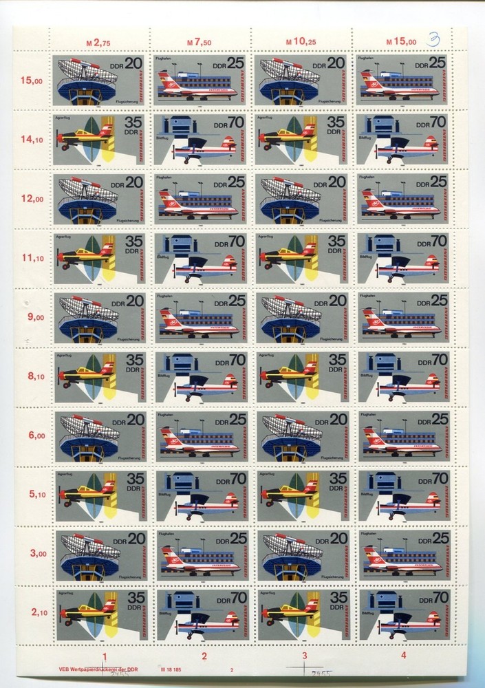 Ddr Souvenir Sheet 2516/19 Clean** Mnh Mint Never Hinged (39717)