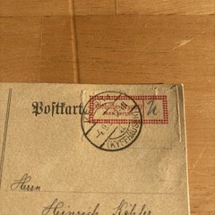 Germany Used Postal Card Posted Kelbra, Saxony in 1920s With Provisional Stamp