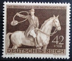 THIRD REICH 1943 mint MNH Braunes Band Horse Race stamp! *99 CENT SPECIAL**