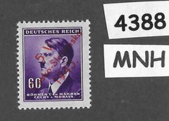 #4388 MNH stamp Adolf Hitler Sc66 60Hal BaM WWII 1945 Local Overprint