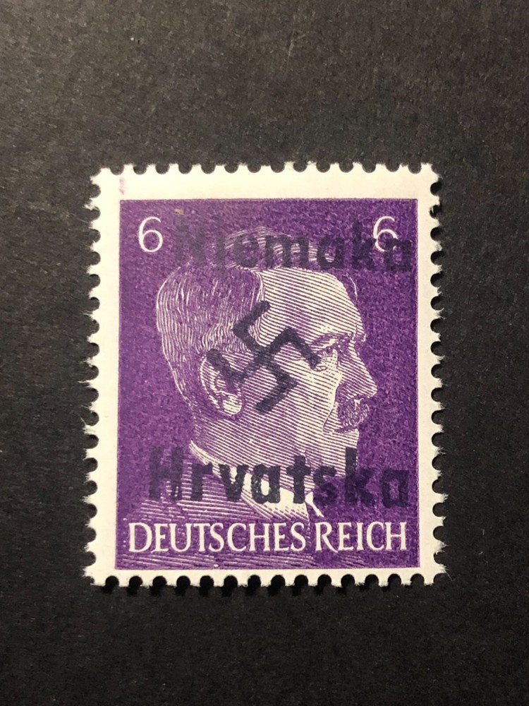 Germany WWII propaganda fantasy overprint (CROATIA) 6 Rpf. MNH /s1 #425