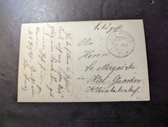 1917 Germany Navy Feldpost WWI RPPC Postcard Cover to Kiel Kriegsmarine Sailors