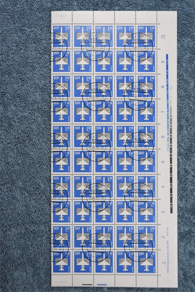 1982 East Germany Airmail Half Sheet – DDC14 – MNH With FDC