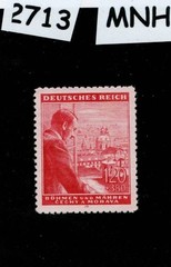 MNH stamp Sc B19 Adolf Hitler 1943 Birthday WWII Germany Czech Occupation #2713