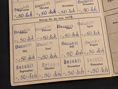Post WW2 WWII German SCHLESIEN Mitgliedskarte Members stamp Card book 1953