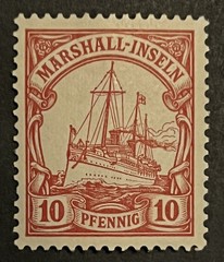 Travelstamps: GERMANY MARSHALL ISLANDS STAMPS Kaiser’s Yacht Mint OG H UnWMK