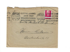 GERMANY 1929 Cover sent from Hannover – Slogan Cancel; rough opened