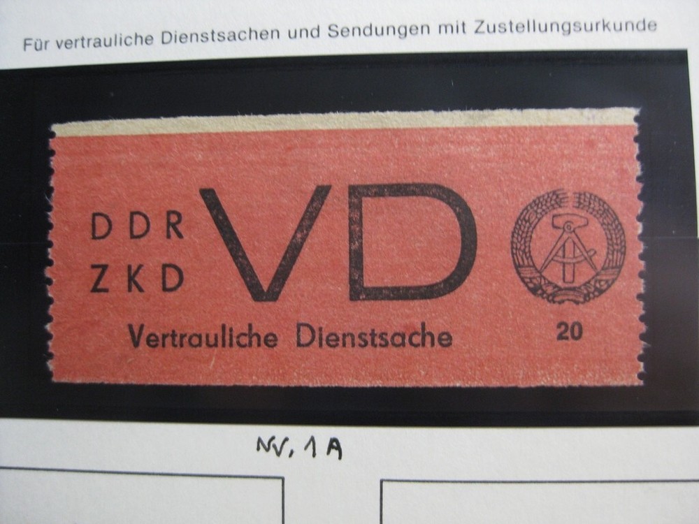 DDR EAST GERMANY Mi. #1A PF I mint no gum ZKD stamp! CV $420.00